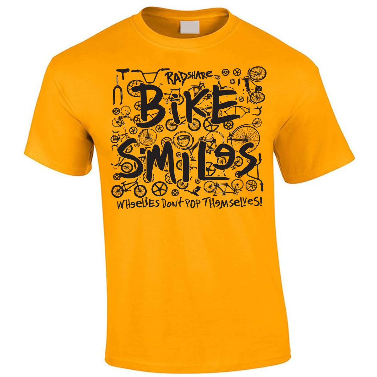 RADshare Bike Smiles T Shirt in Gold