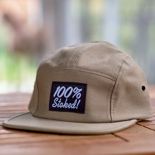 100% Stoked 5 panel - khaki