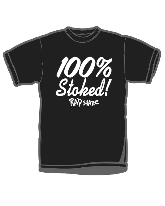 100% Stoked Black T