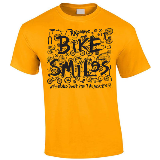 RADshare Bike Smiles T Shirt in Gold